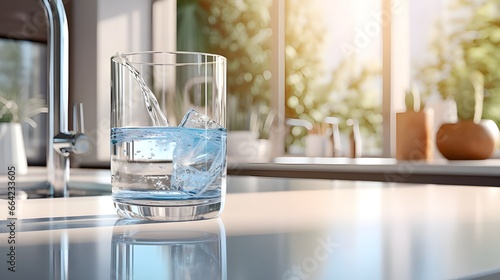 glass of water on the table