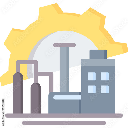 Industrial Revolution Flat Icon