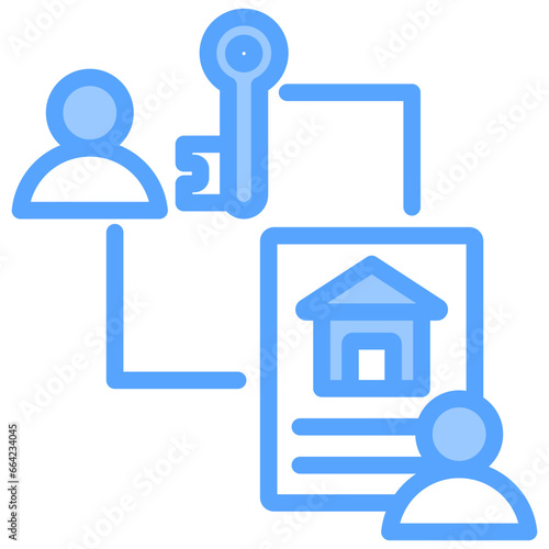 Leasing Blue Icon