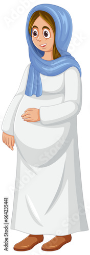 Virgin Mary Cartoon Character in Nativity Story