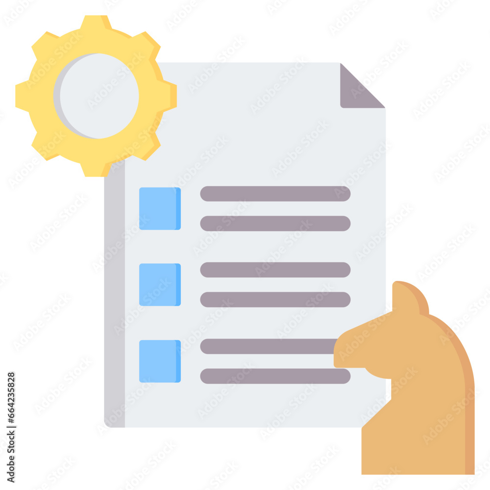 Fototapeta premium Srategic Planning Flat Icon