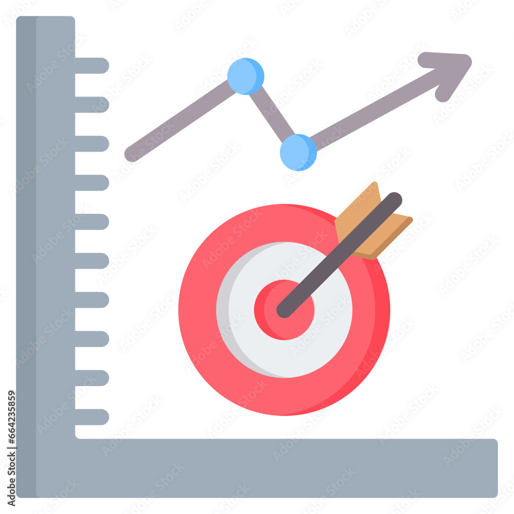 Success Metrics Flat Icon Success Metrics Flat Icon