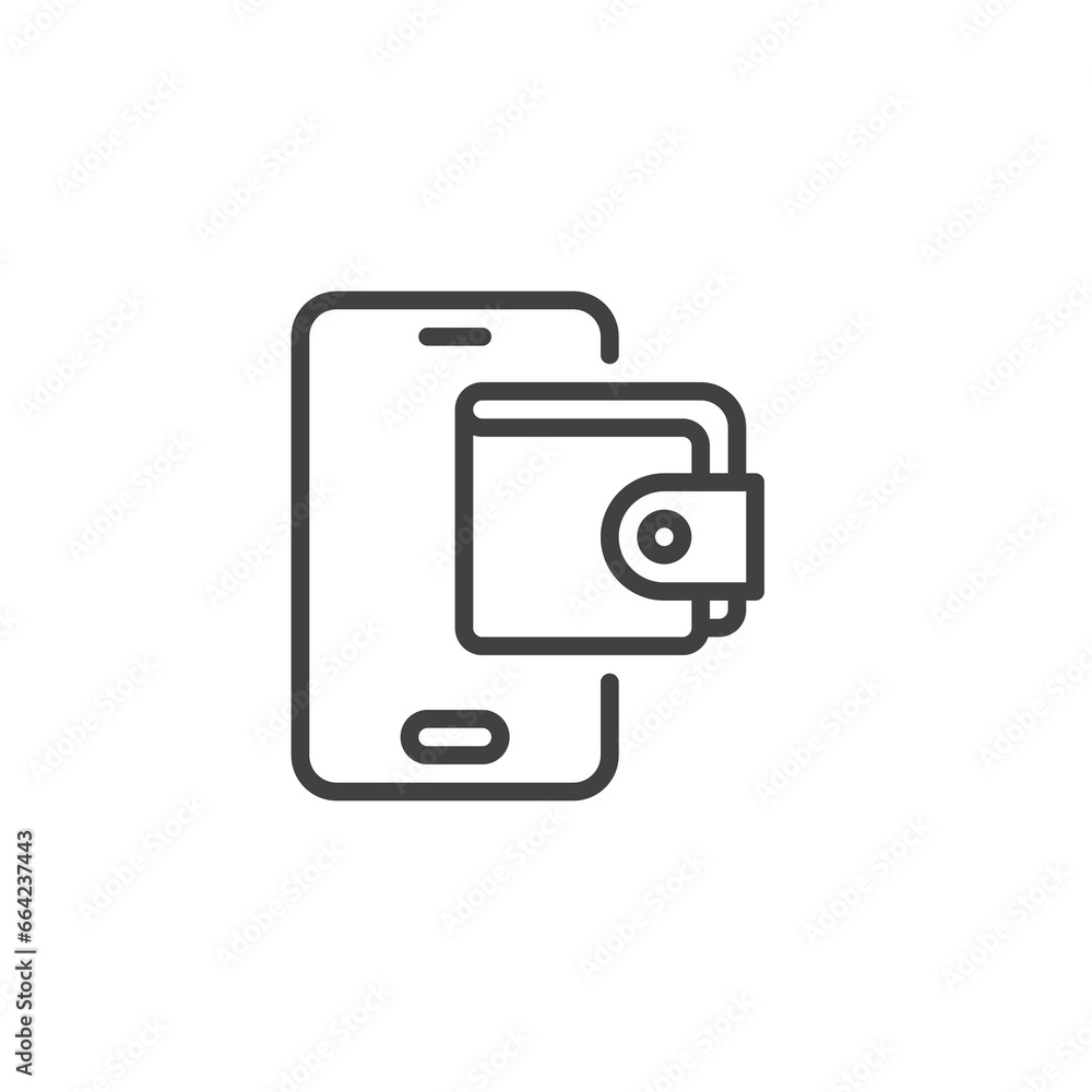 Mobile Banking App line icon Mobile Banking App line icon