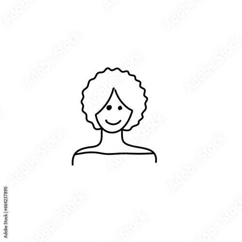 Woman avatar line icon