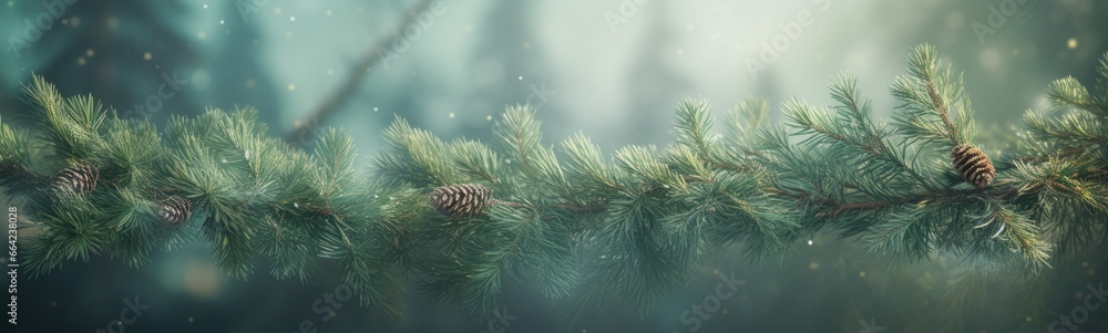 Christmas fir tree banner