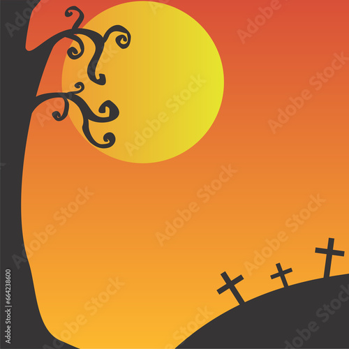 Halloween background grave3 photo