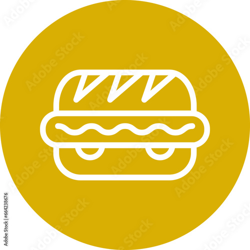Vector Design Hot Dog Icon Style