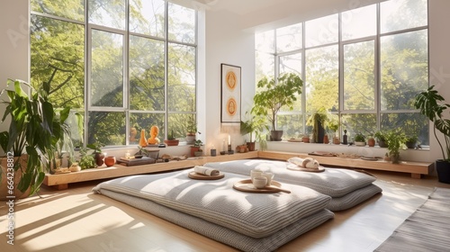 Zen-Inspired Room with Natural Sunlight