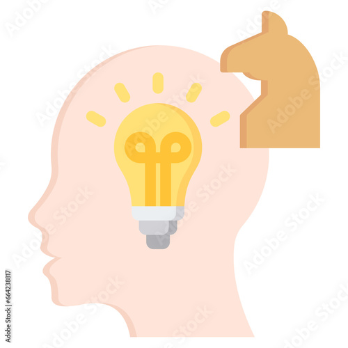 Strategic Thinking Flat Icon