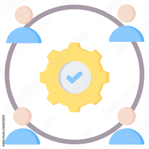 Teamwork Flat Icon