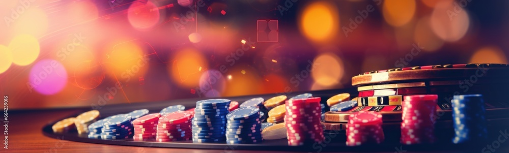 Gambling concept banner Gambling concept banner