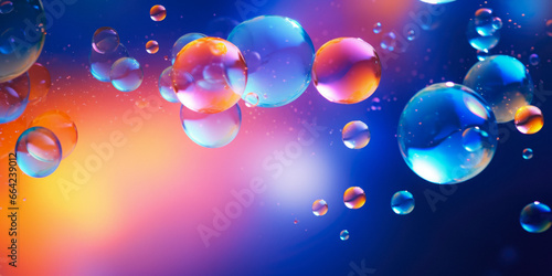 Abstract Colorful Background With Bubbles Created Using Artificial Intelligence