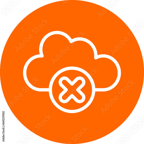 Vector Design Cloud Inaccessible Icon Style