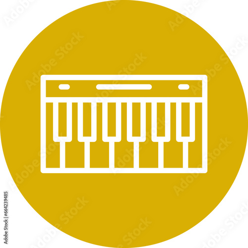 Vector Design Piano Icon Style