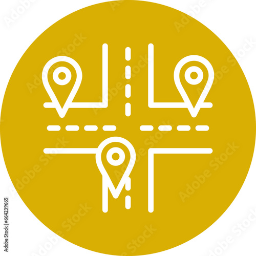Vector Design Multiple Destinations Icon Style
