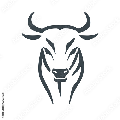 The bull symbolizes art design stock illustration. A symbol of virility, sovereignty, and wealth

