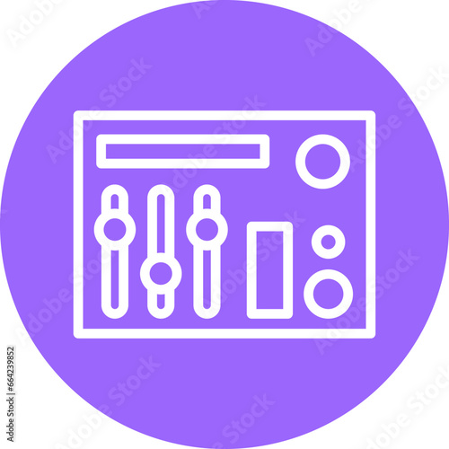 Vector Design Audio Mixing Icon Style