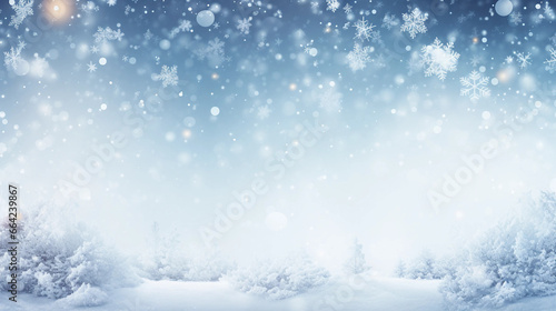 christmas background with snowflakes © Nimra