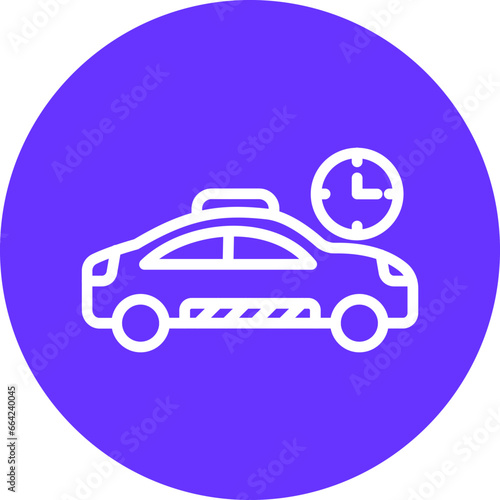 Vector Design Busy Taxi Icon Style