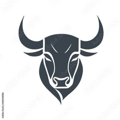 The bull symbolizes art design stock illustration. A symbol of virility, sovereignty, and wealth

