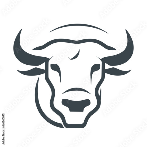 The bull symbolizes art design stock illustration. A symbol of virility, sovereignty, and wealth

