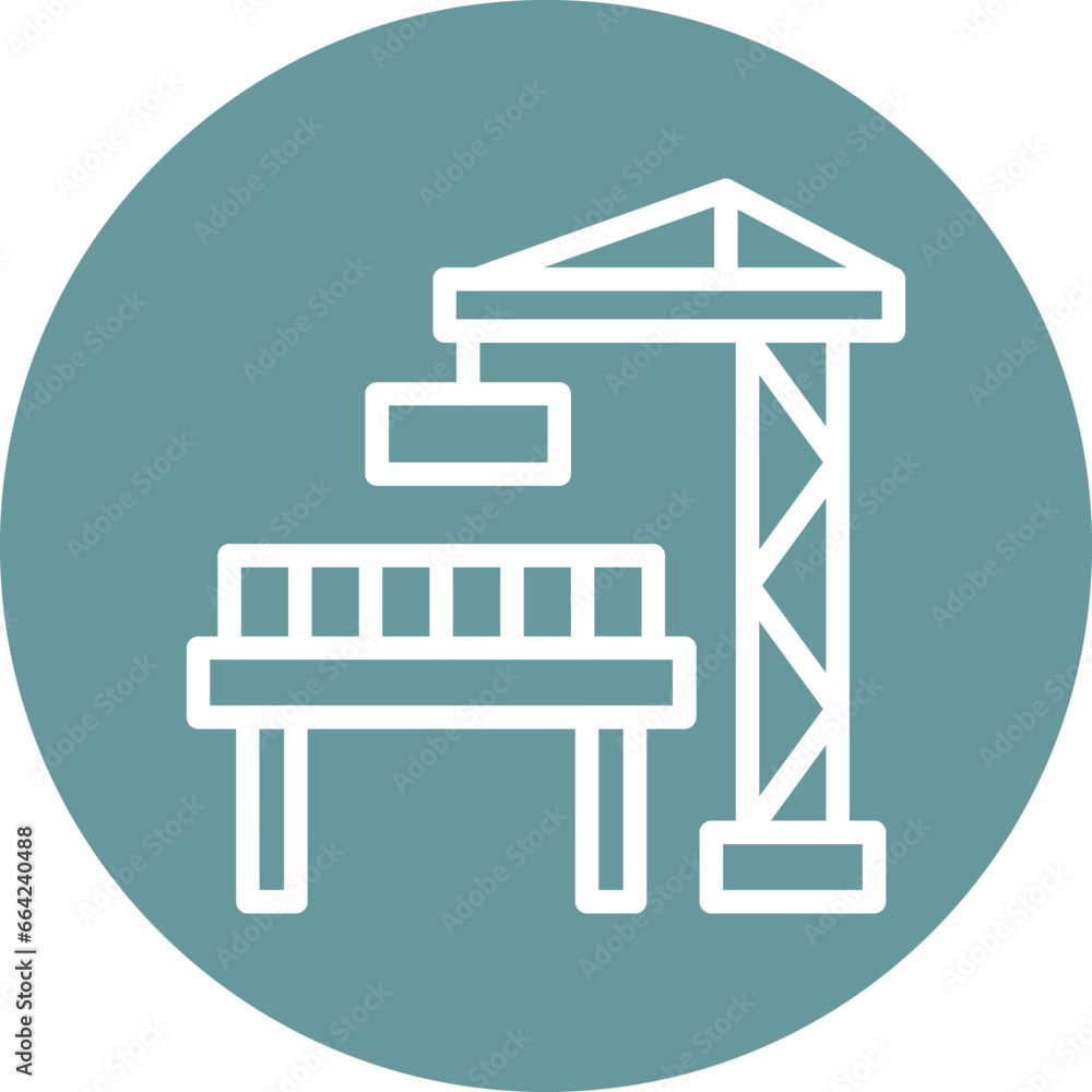 Vector Design Bridge Construction Icon Style Vector Design Bridge Construction Icon Style