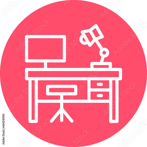 Vector Design Work Table Icon Style