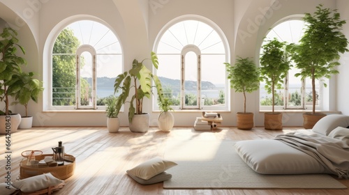 A Bright and Airy Living Room with Sunlight Pouring In