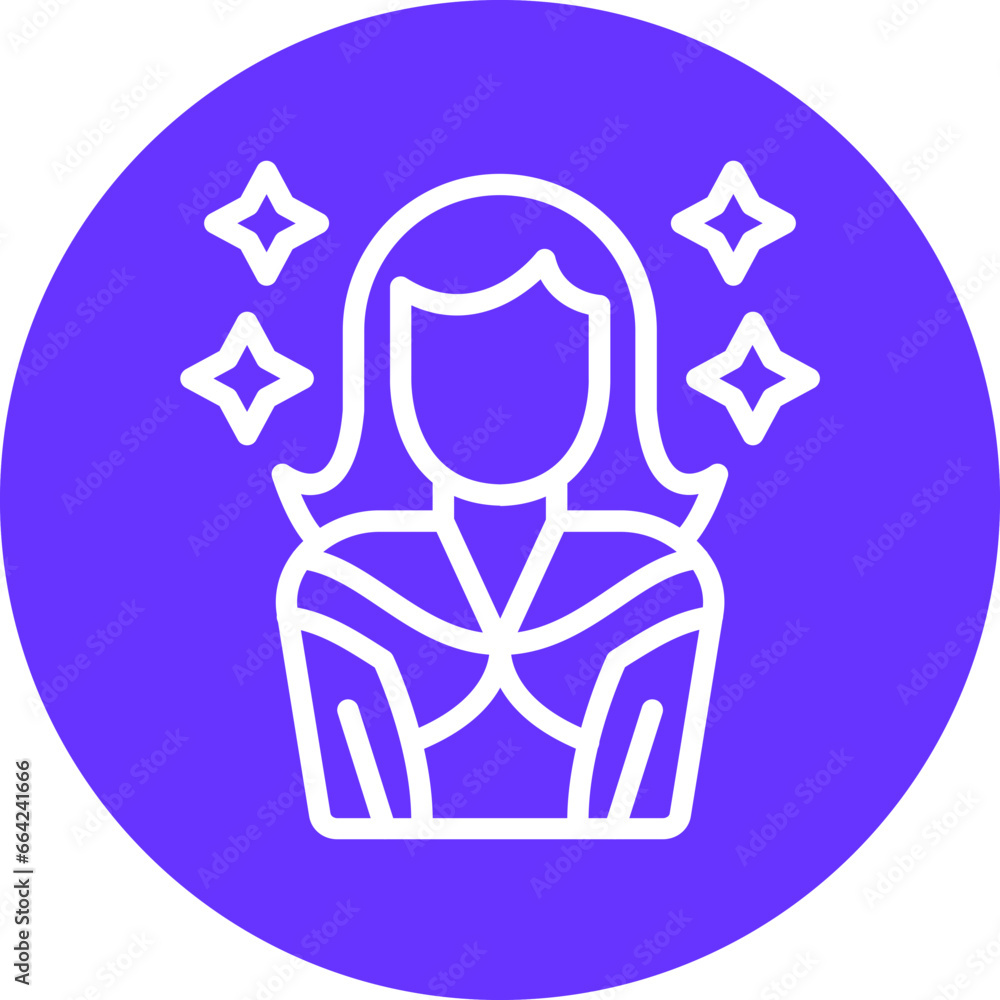 Vector Design Model Female Icon Style Vector Design Model Female Icon Style
