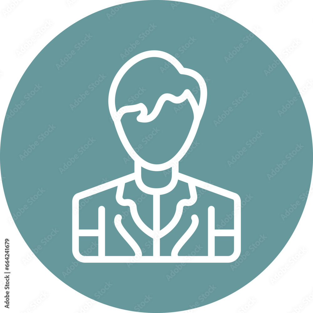Vector Design Model Male Icon Style Vector Design Model Male Icon Style