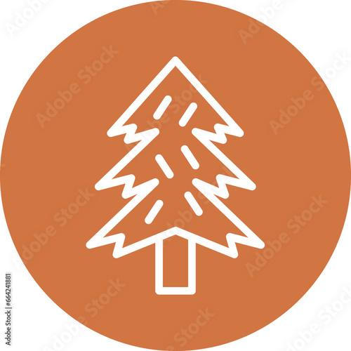 Vector Design Pine Tree Icon Style
