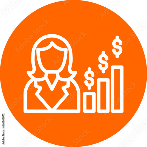 Vector Design Businesswoman Icon Style