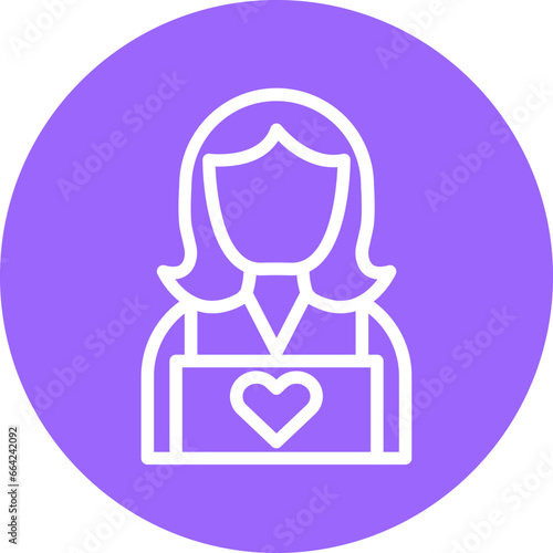Vector Design Child Caretaker Icon Style