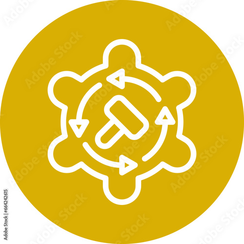 Vector Design Auction By Proxy Icon Style