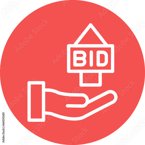 Vector Design Maximum Bid Icon Style