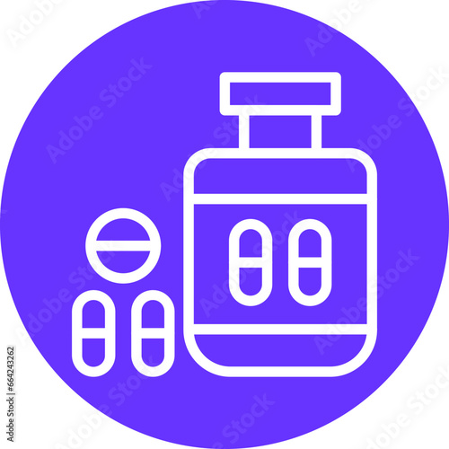 Vector Design Antidepressant Icon Style