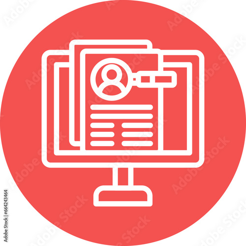 Vector Design Job search Icon Style