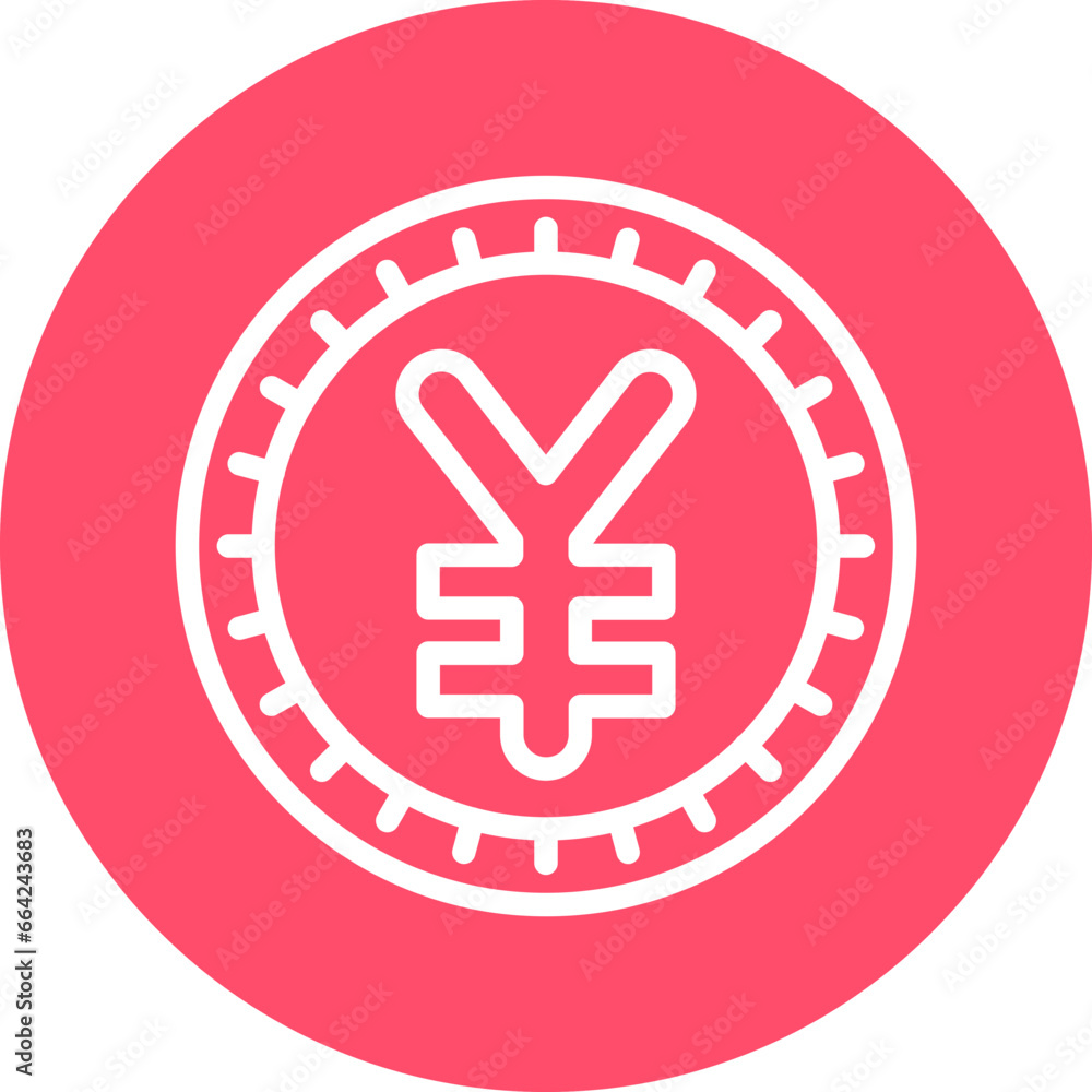 Obraz premium Vector Design Chinese Yuan Icon Style
