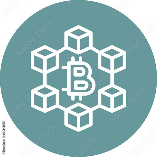 Vector Design Blockchain Icon Style