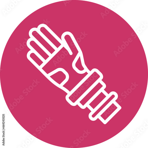 Vector Design Bionic Arm Icon Style
