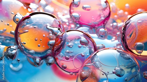 Beautiful image for wallpaper of some pretty colored bubbles. Creative AI