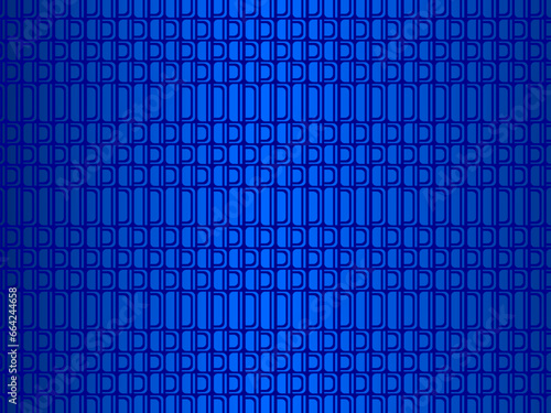 Abstract blue steel wire background with blue glowing lines with empty space for design. Modern technology innovation concept background. Perforated dark blue metal sheet. © Wendi