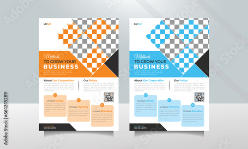 Modern concept minimalist flyer template that can be used for business profiles.