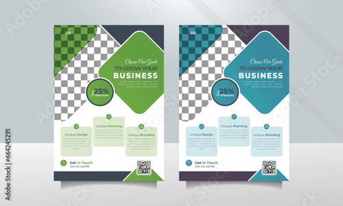Minimalist flyer template with modern concept that can be use for business profile