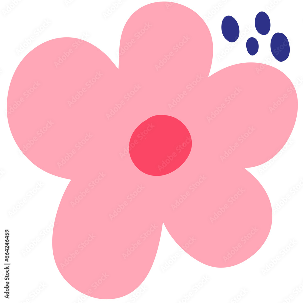 Cute free drawn flower element. Cute free drawn flower element.