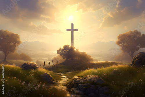 Cross Christ Religion background, Christian background