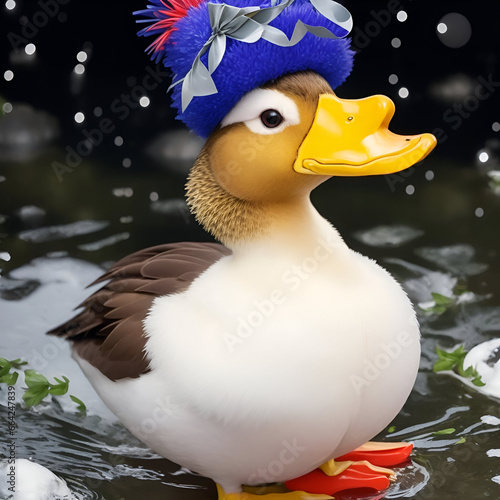 Happy New Year International world Christmas day beautiful duck gift pic