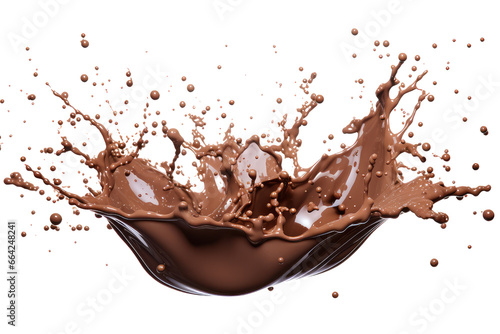 Tempting dessert photography, featuring a decadent chocolate splash. An artful portrayal of mouthwatering sweetness.