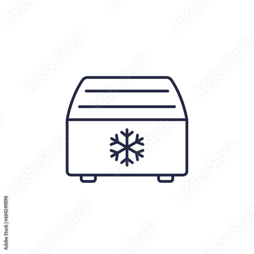 fridge, supermarket freezer or chiller line icon