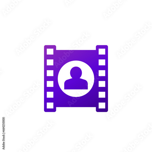 video blogger icon on white